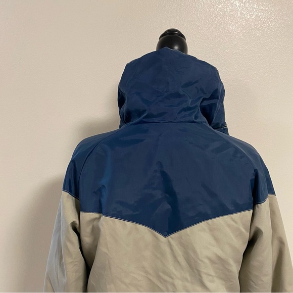 Powderhorn Mountaineering Jacket Girls Size 12 Tan Blue Vintage Down Jacket - Picture 10 of 17